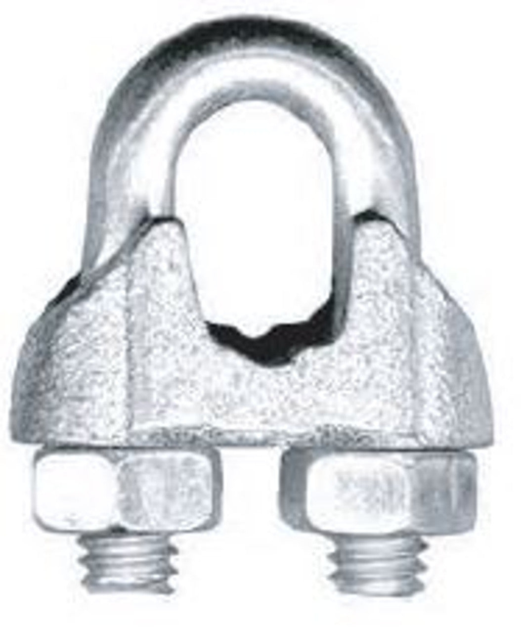 3/16" Malleable Wire Rope Clip, Cast Iron/Steel