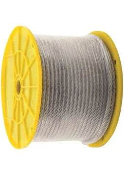 3/16-in x 1/4-in x 250 ft PVC Coated Galvanized Steel 7 x 19 Aircraft Cable Metal Wire Rope with 850 lb Safe Working Load