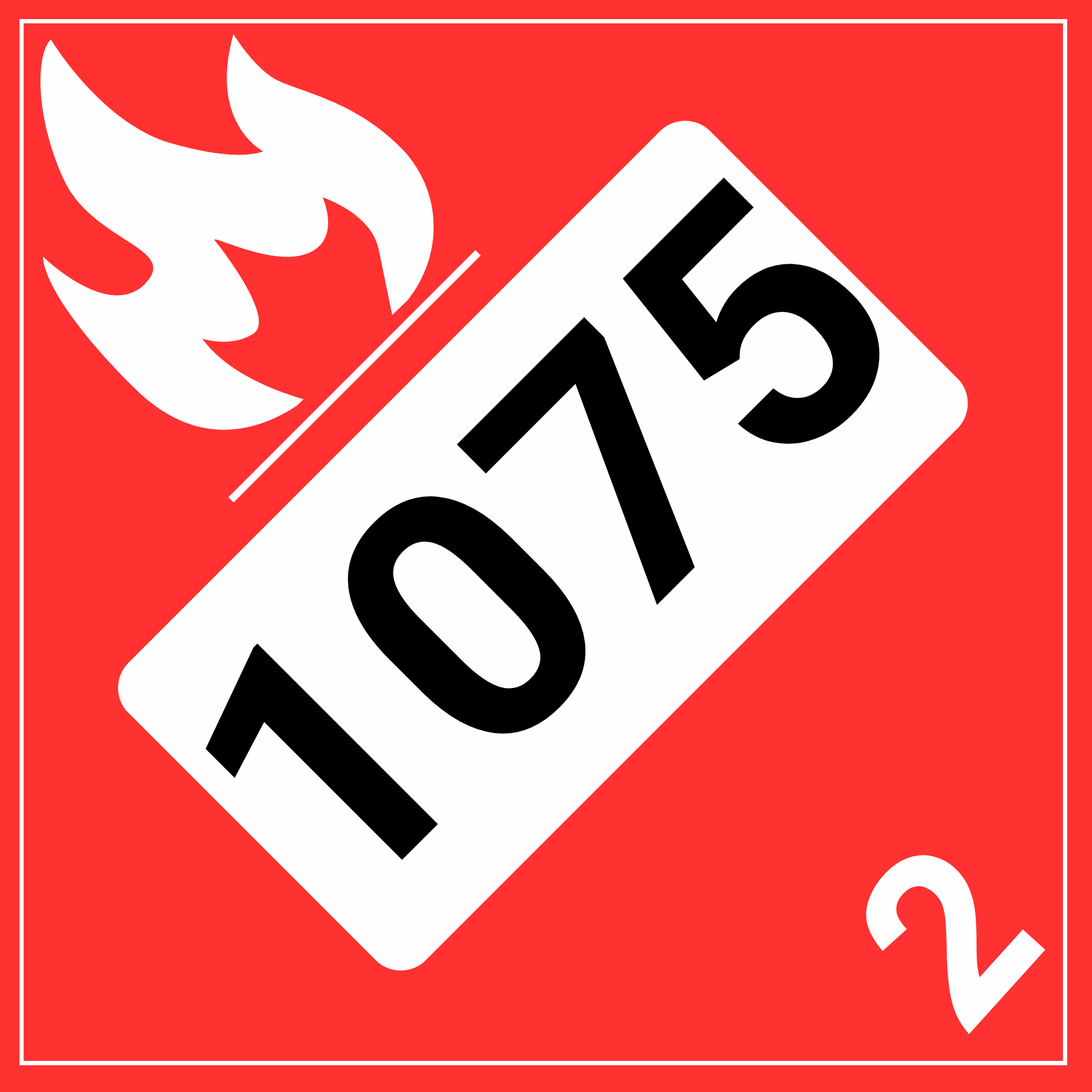 1075 Propane Sticker 10.83" x 10.83"